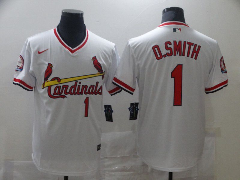 Cheap Men St.Louis Cardinals 1 O.Smith White Game 2021 Nike MLB Jersey